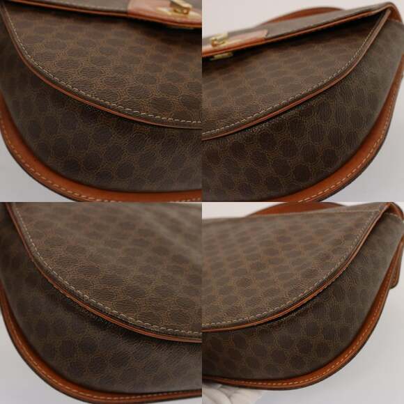 CELINE Macadam Canvas Hand Bag Pvc Brown - Picture 10 of 13